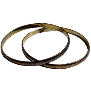 Two vintage silver bangles